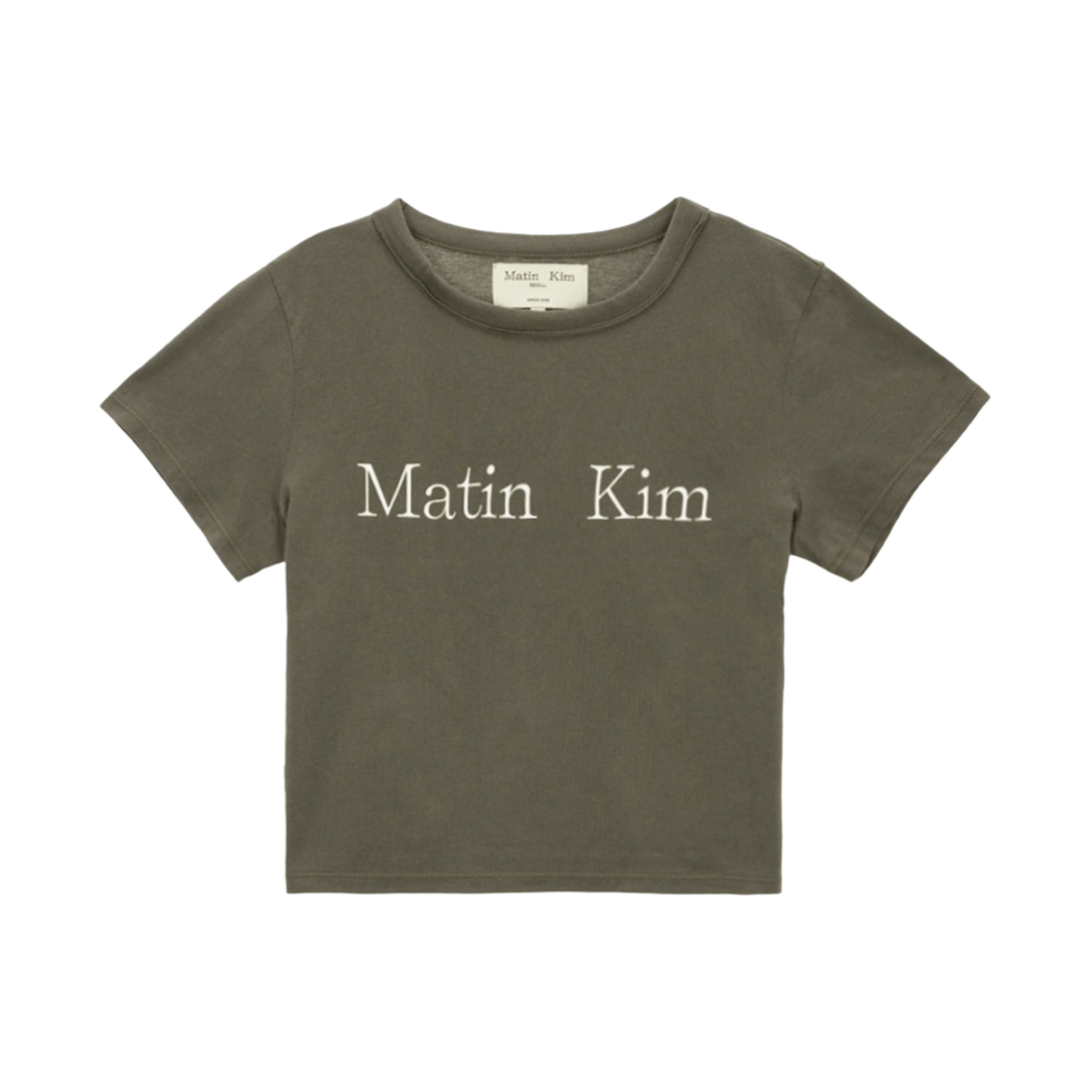 ★Matin Kim★ LOGO CROP TOP IN BLACK MK2400TS041MBB Matin Kim Matin Shade Logo Crop Top In Black | Basic Tees