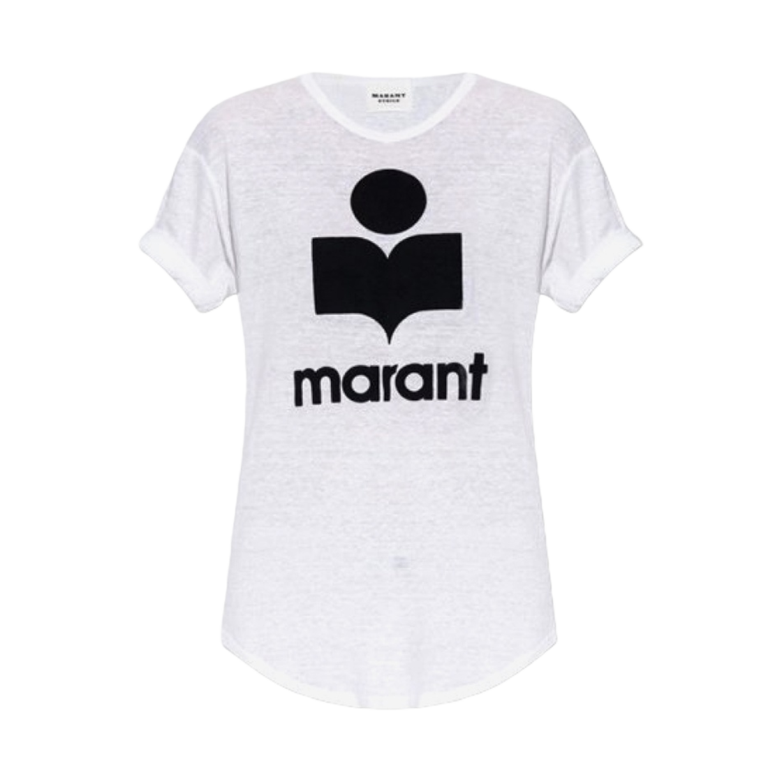 (W) 이자벨 마랑 콜디 로고 티셔츠 화이트 블랙((W) Isabel Marant Koldi Logo T-Shirt White Black)