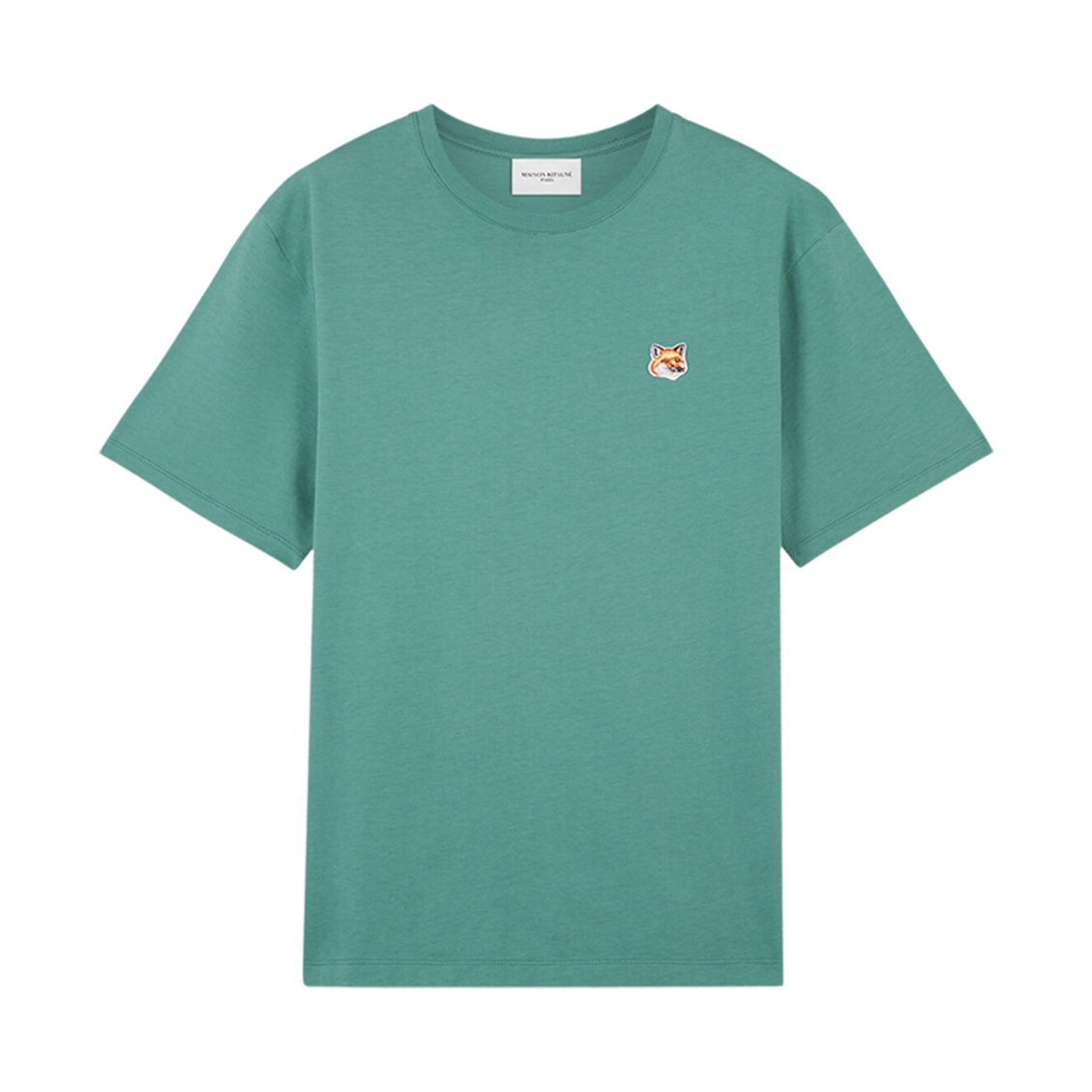 메종 키츠네 폭스 헤드 패치 레귤러 티셔츠 틸 그레이(Maison Kitsune Fox Head Patch Regular T-Shirt Teal Grey) - 1