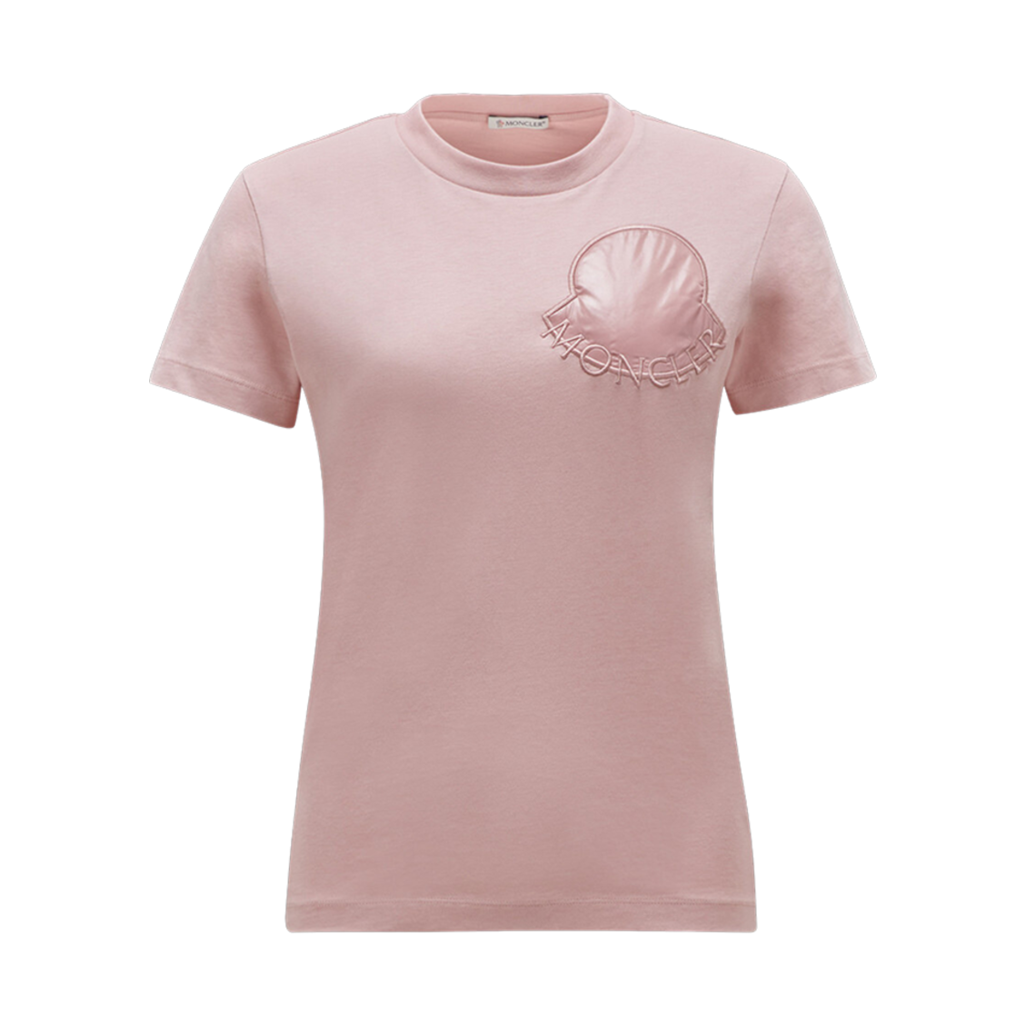 (W) 몽클레르 로고 패치 티셔츠 핑크 - 23FW((W) Moncler Logo Patch T-Shirt Pink - 23FW) - 1