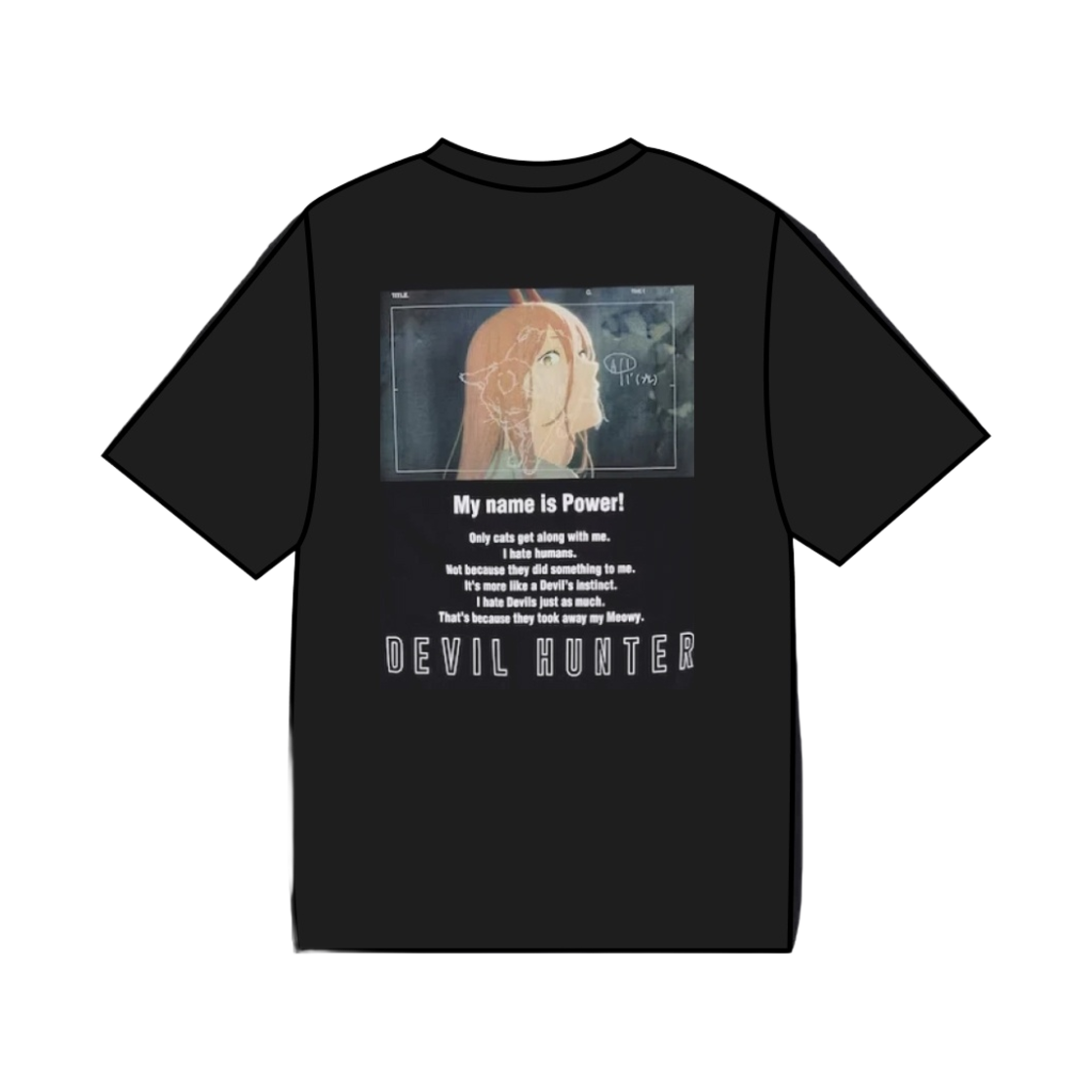 467424-09 Uniqlo UT Chainsaw Man x Kosuke Kawamura Graphic T-Shirt Power Black - KR