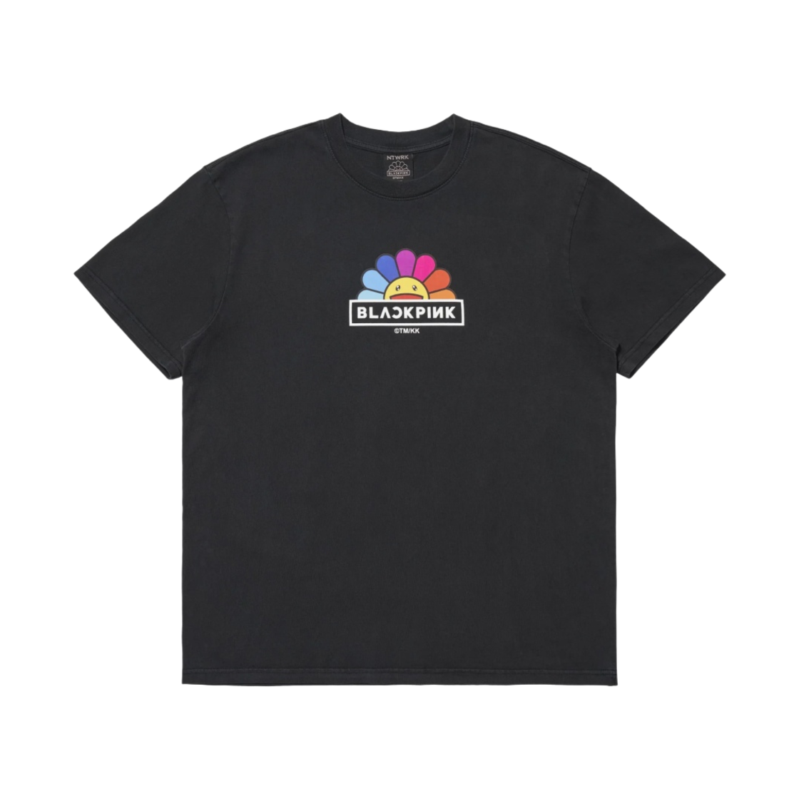 - Kaikai Kiki x Blackpink Rainbow Flower T-Shirt Vintage Black