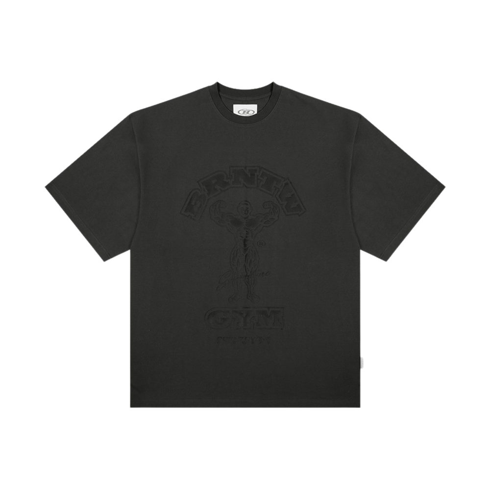 본투윈 레이즈본 오버핏 티셔츠 차콜