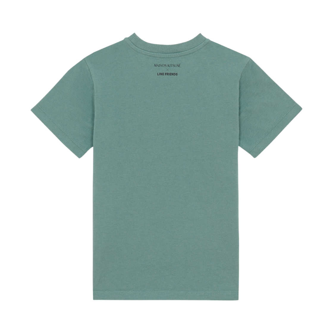 메종 키츠네 x 라인 프렌즈 빅 프린트 티셔츠 블루 그린(Maison Kitsune x Line Friends Big Print T-Shirt Blue Green) - 2