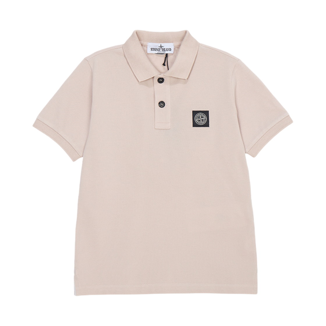 (키즈) 스톤 아일랜드 로고 폴로 셔츠 앤틱 로즈 - 25SS((Kids) Stone Island Logo Polo Shirt Antique Rose - 25SS)
