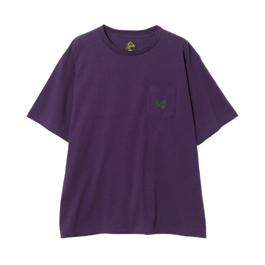 니들스 숏슬리브 빠삐용 EMB. 포켓 티셔츠 코튼 저지 퍼플(Needles S/S Papillon EMB. Pocket T-Shirt Cotton Jersey Purple) - 1