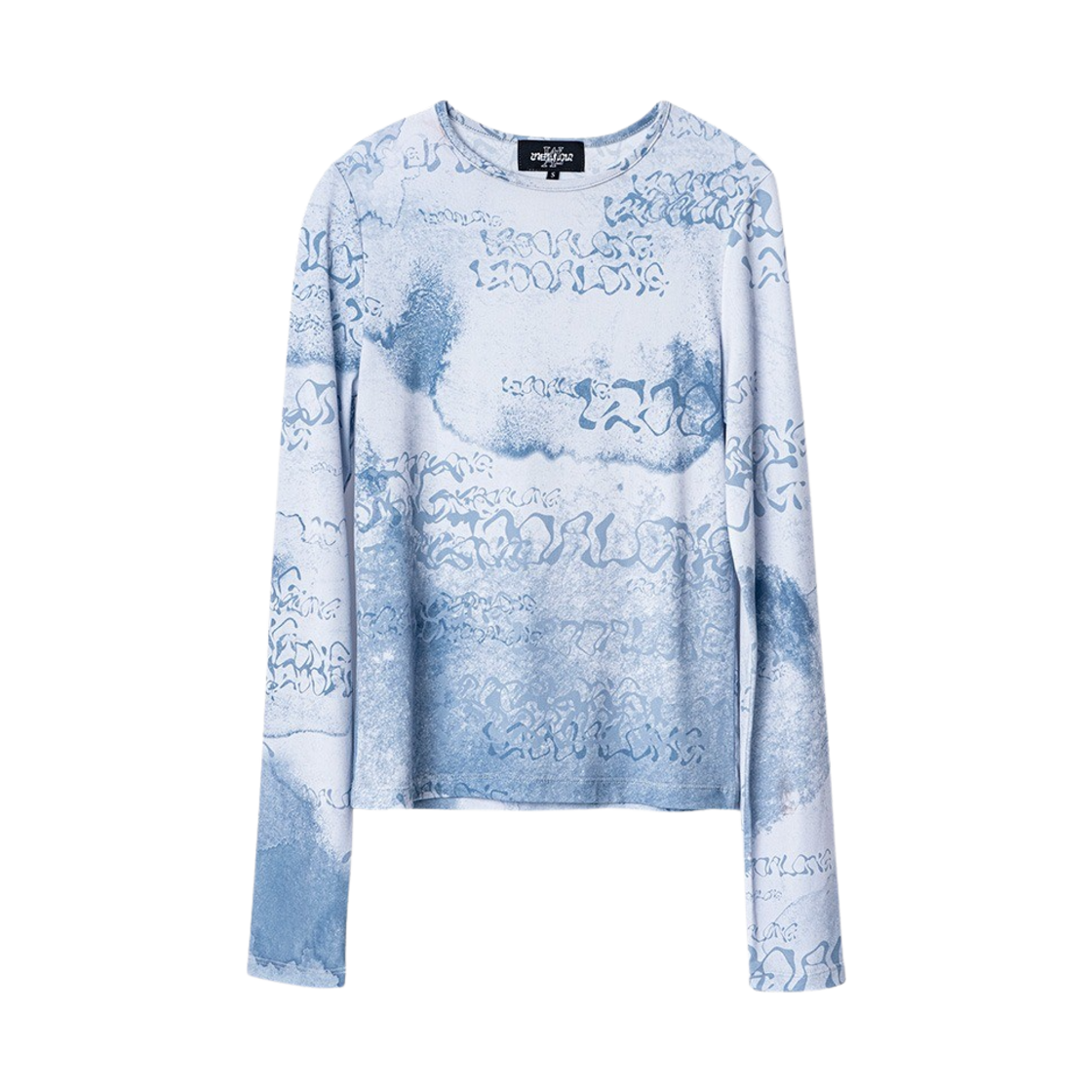 WL243JLT02WBLU MELLOW Rose Artwork Slim Tshirts Blue