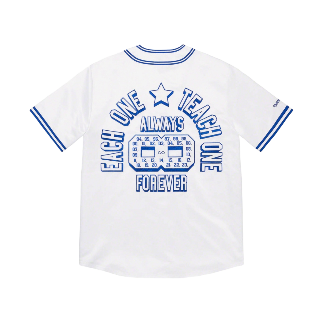 슈프림 미첼 & 네스 사틴 베이스볼 저지 화이트 - 23SS(Supreme Mitchell & Ness Satin Baseball Jersey White - 23SS) - 2