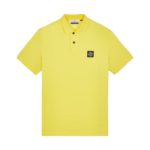 Stone Island 2SC17 Stretch Cotton Pique Polo Shirt Yellow - 23SS