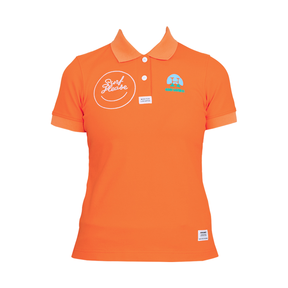 (W) 혼가먼트 골프 웨어 폴로 티셔츠 오렌지((W) Horn Garment Golf Wear Polo T-Shirt Orange)
