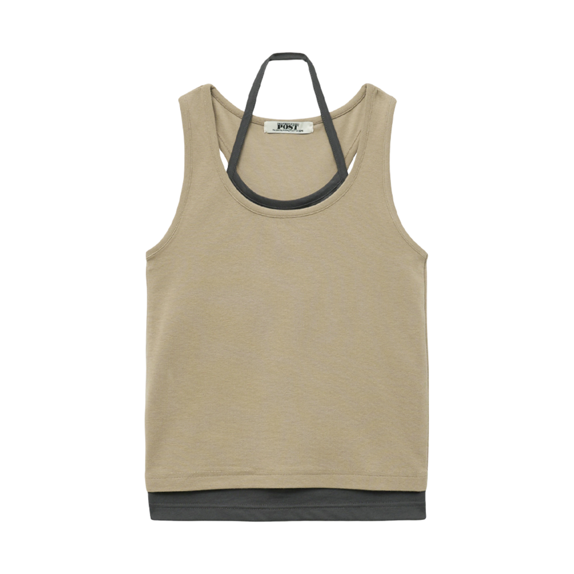 SFM1VT203ABR The Saturday Evening Post Layered Sleeveless Top_Brown