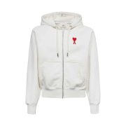AMI de Coeur Zipped Hoodie Natural White