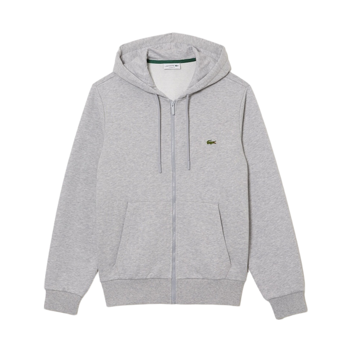 라코스테 오가닉 코튼 집업 스웨트셔츠 그레이 신(Lacoste Organic Cotton Zip-Up Sweatshirt Grey Chine) - 1