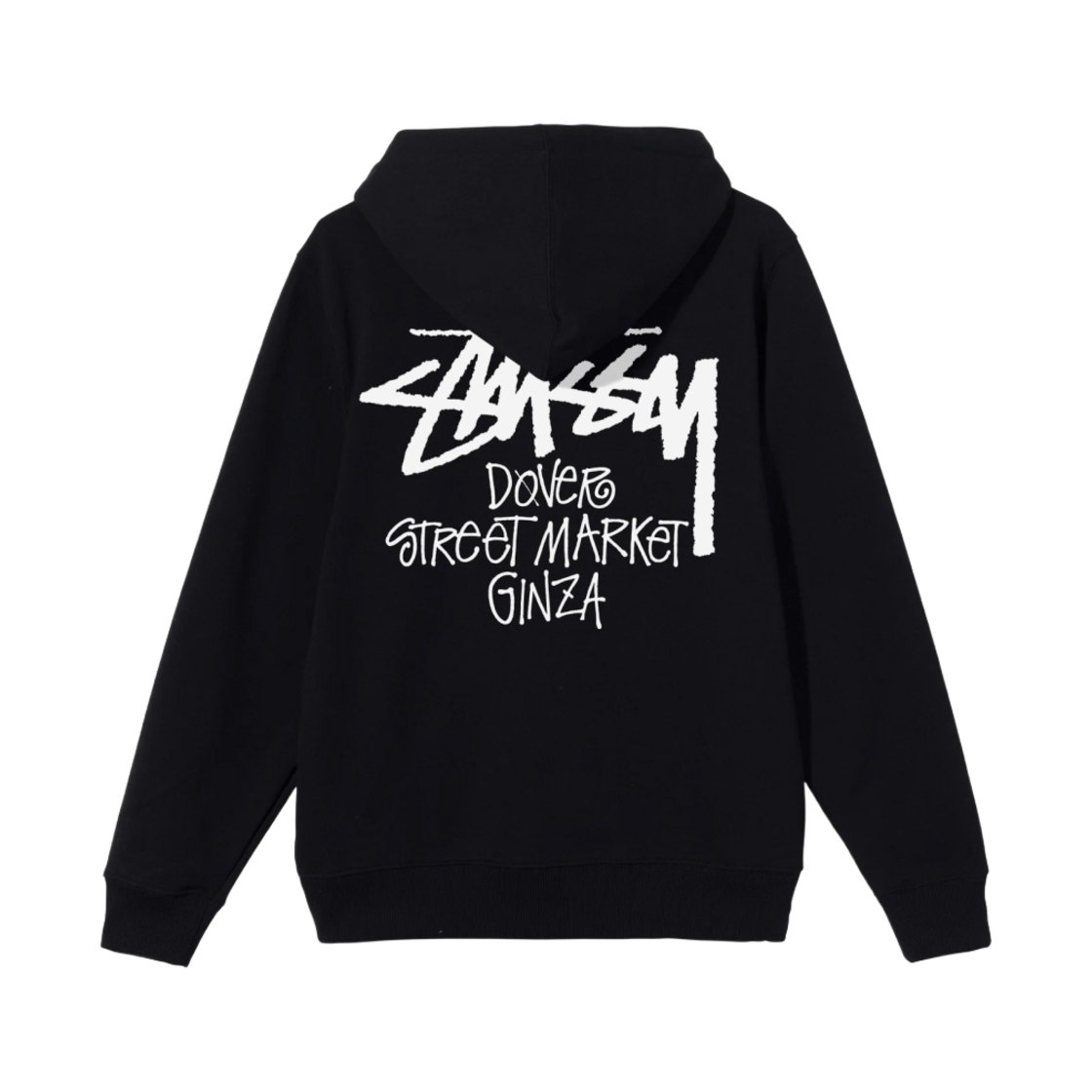 스투시 스탁 도버 스트리트 마켓 긴자 후드 집업 블랙 2023(Stussy Stock DSM Ginza Zip Hoodie Black 2023) - 2