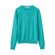 (W) Miu Miu Cashmere Knit Cardigan Turquoise