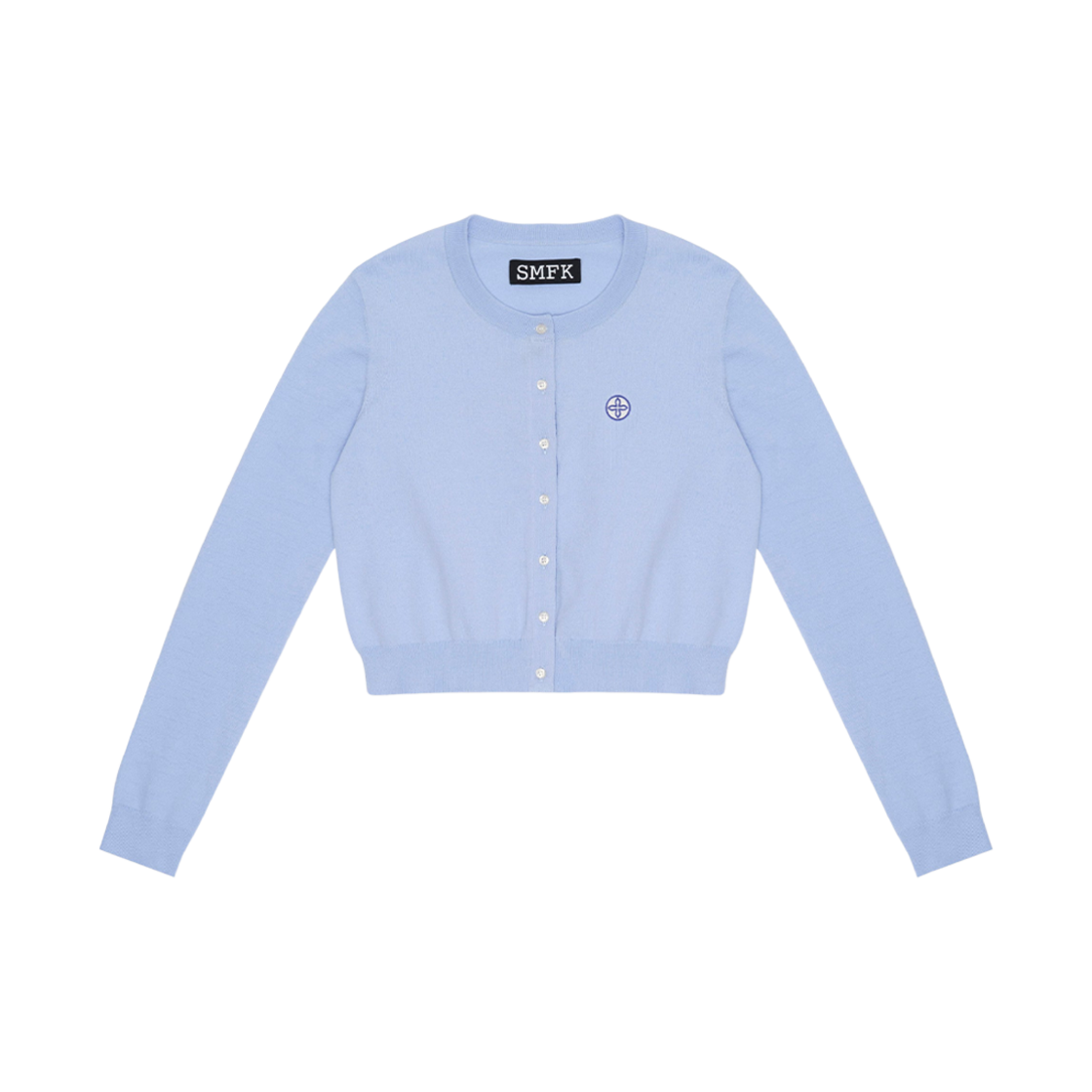 (W) 에스엠에프케이 컴퍼스 아카데미 블루 니트 가디건 블루