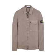 Stone Island 119WN Old Treatment Cotton Canvas Overshirt Dove Gray - 24SS