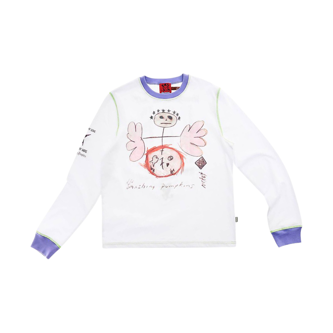 3S4RTP023C43 (W) Heaven by Marc Jacobs Infinite Sadness Tour Long Sleeve T-Shirt White