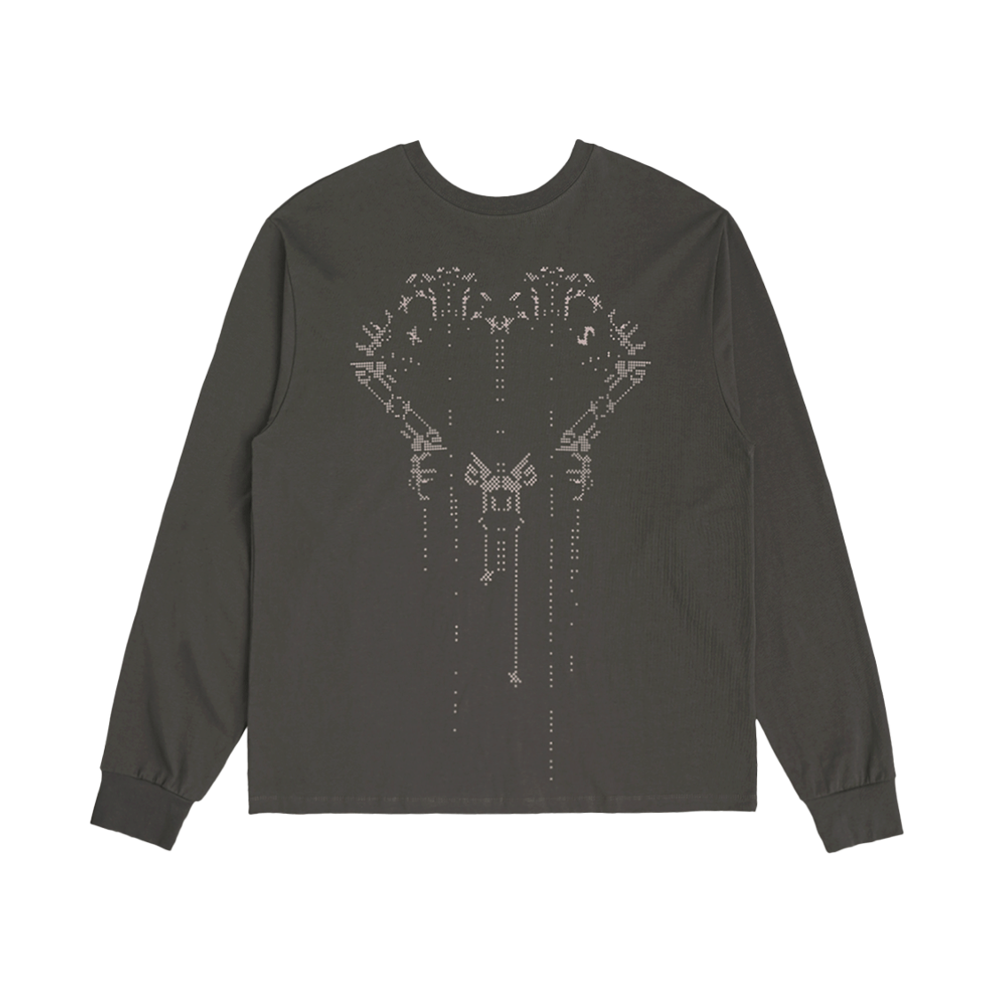 오호스 스캐터드 그래픽 롱 슬리브 차콜(OJOS Scattered Graphic Long Sleeves Charcoal)