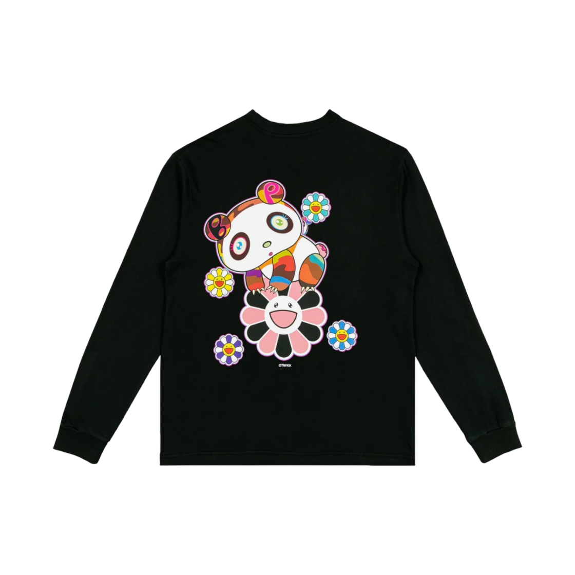 카이카이키키 x 블랙핑크 판다카시 드림 롱 슬리브 셔츠 빈티지 블랙(Kaikai Kiki x Blackpink Pandakashi Dreams Long Sleeve Shirt Vintage Black)