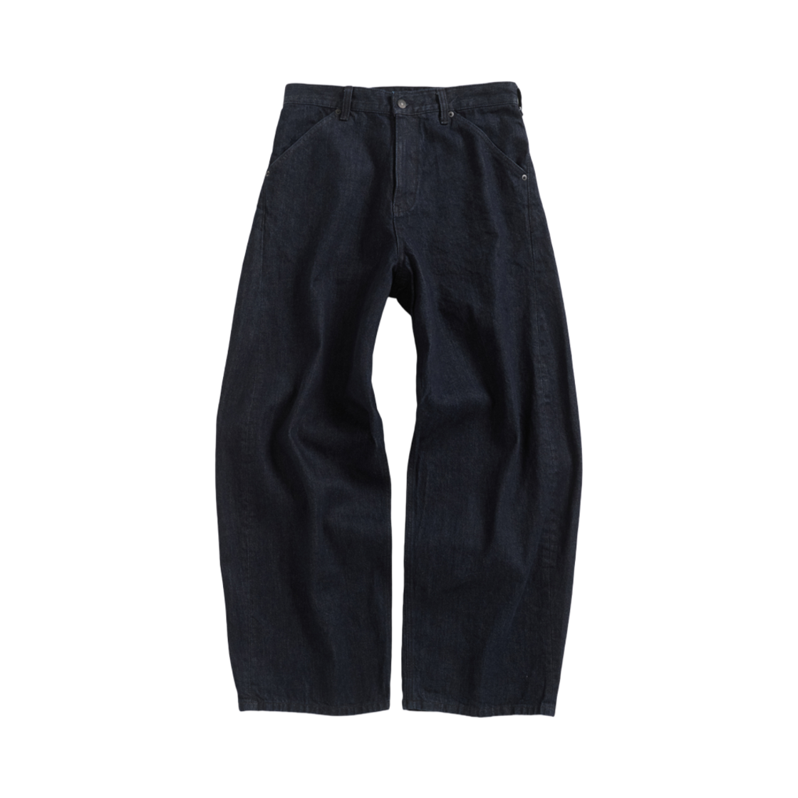 해칭룸 와이드 커브진 워시드 인디고(Hatchingroom Wide Curve Jeans Washed Indigo)