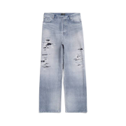 Balenciaga Trompe L’oeil Denim Pants Blue