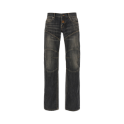 Balenciaga Relief Stitching Jeans Dark Grey