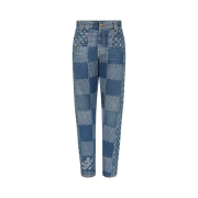Louis Vuitton Giant Damier Waves Monogram Denim Pants Indigo