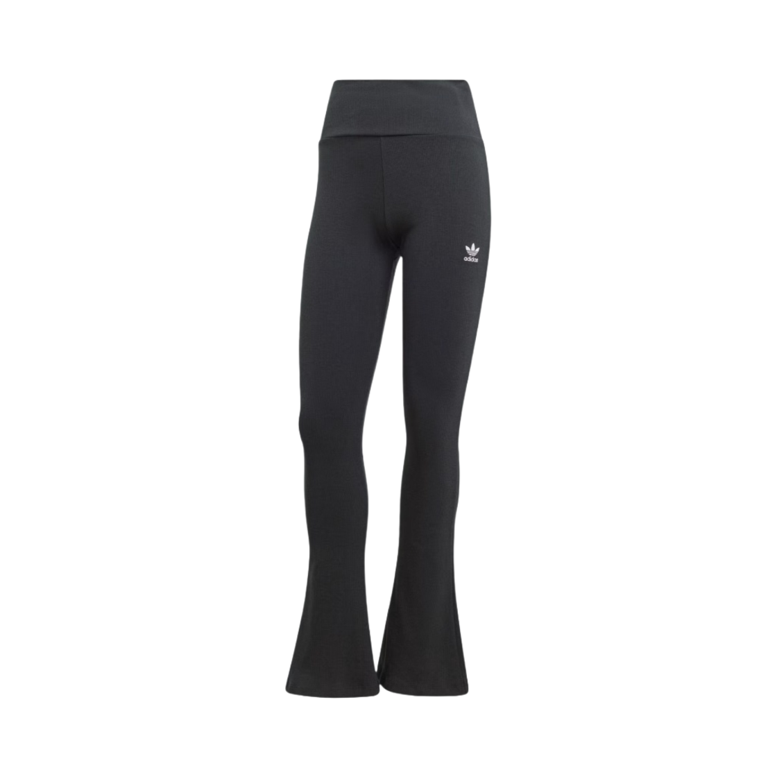 (W) 아디다스 에센셜 립 플레어드 팬츠 블랙 - KR 사이즈((W) Adidas Essentials Rib Flared Pants Black - KR Sizing) - 1