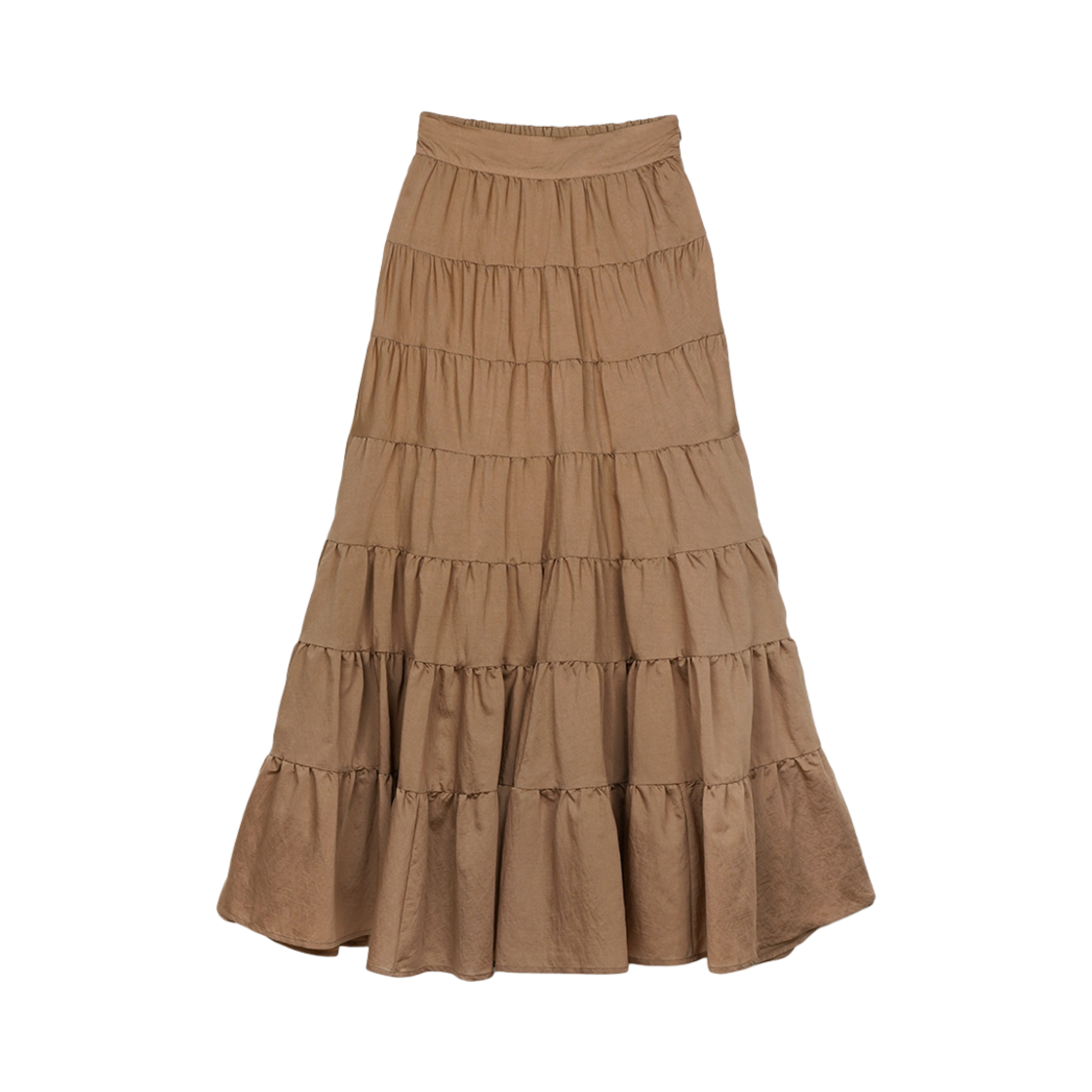 GBP00000ZF_27 Greenbutter Cancan Ruffle Long Skirt Brown