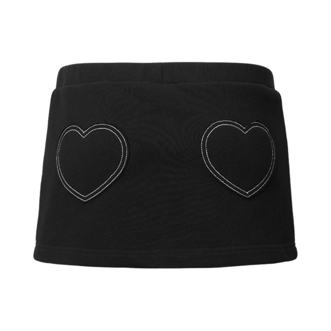 (W) 쓰리타임즈 파이핑 슬릿 스커트 블랙((W) Threetimes Piping Slit Skirt Black) - 2