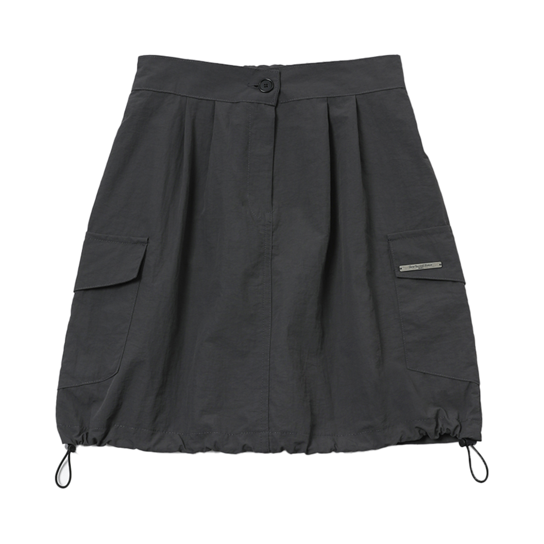 SR24SPSK01CCOS SLOW RECORD HOUSE Nylon Cargo Mini Skirt Charcoal