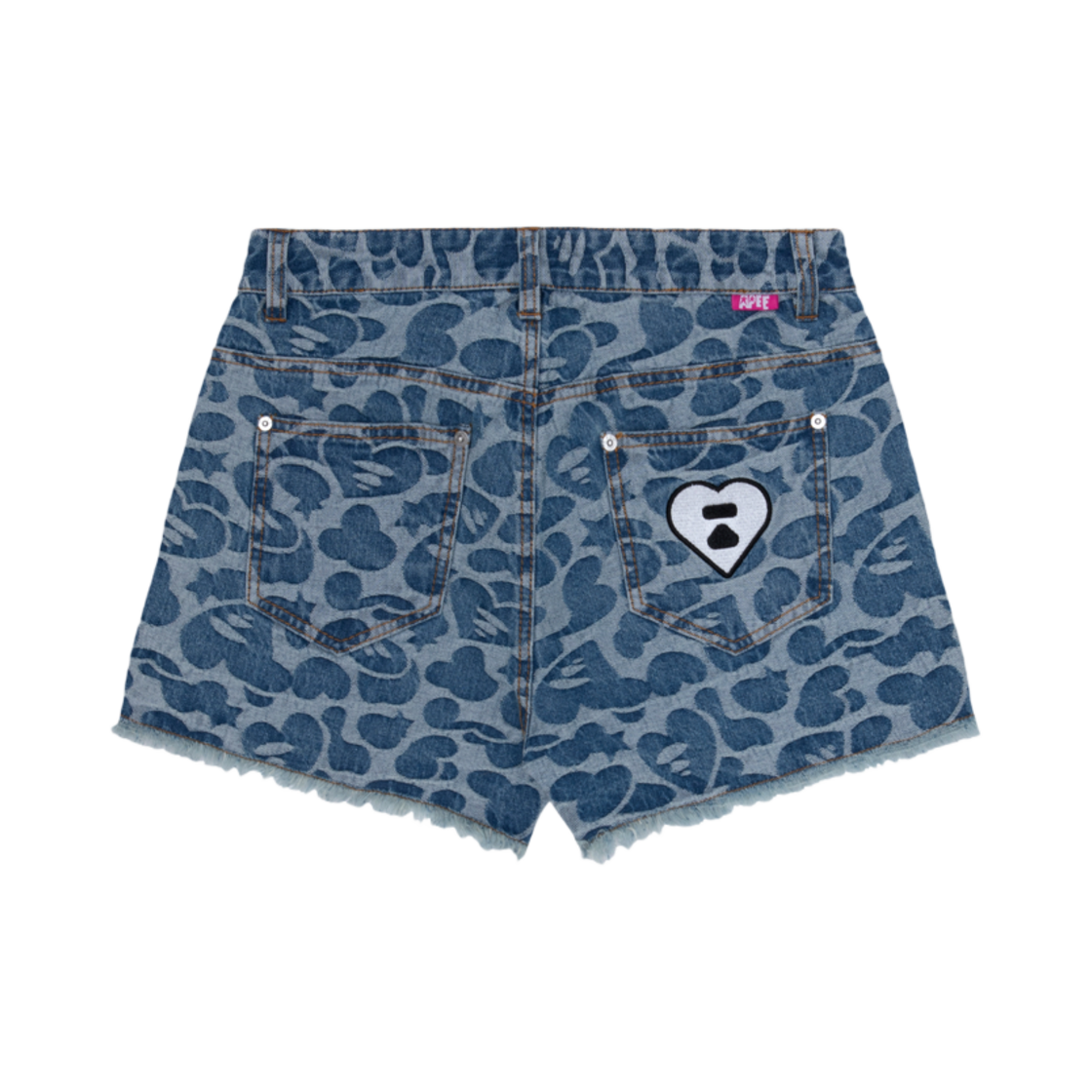 (W) 베이프 그래픽 데님 쇼츠 데님((W) BAPE Graphic Denim Shorts Denim) - 2