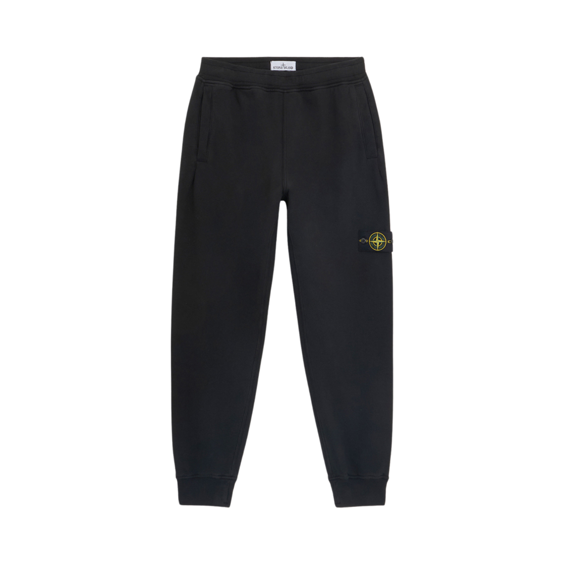 811560920-V0029 Stone Island 60920 Brushed Organic Cotton Fleece Jogger Pants with Pockets Black - 24FW