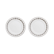Hermes Chaine D'Ancre Dinner Plate Platinum (2 Plates)