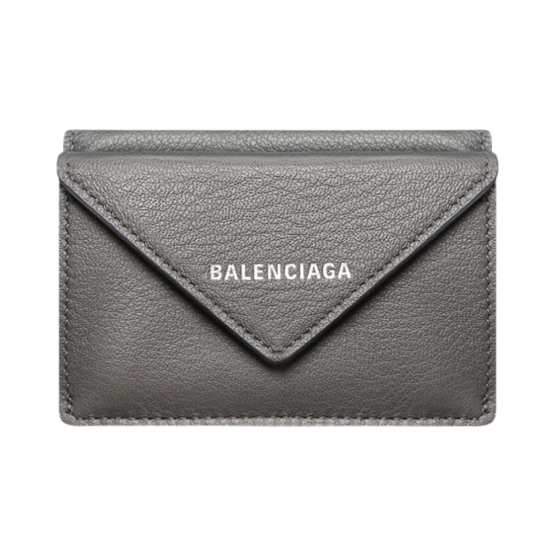 バレンシアガペーパーミニウォレットダークグレー