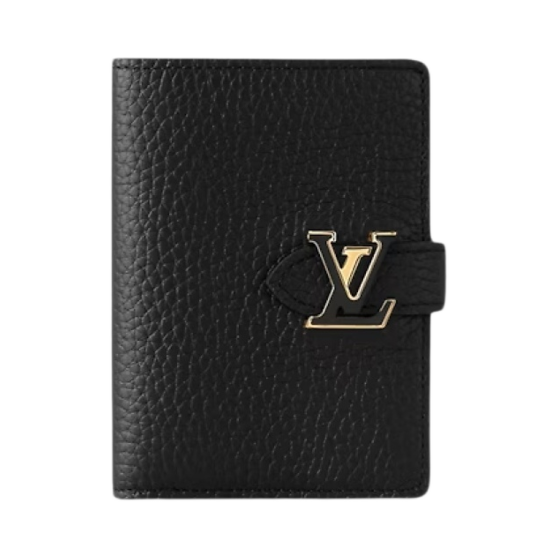 루이비통 LV 버티컬 컴팩트 월렛 카푸친 블랙 아리조나 베이지(Louis Vuitton LV Vertical Compact Wallet Capucines Black Arizona Beige) - 1