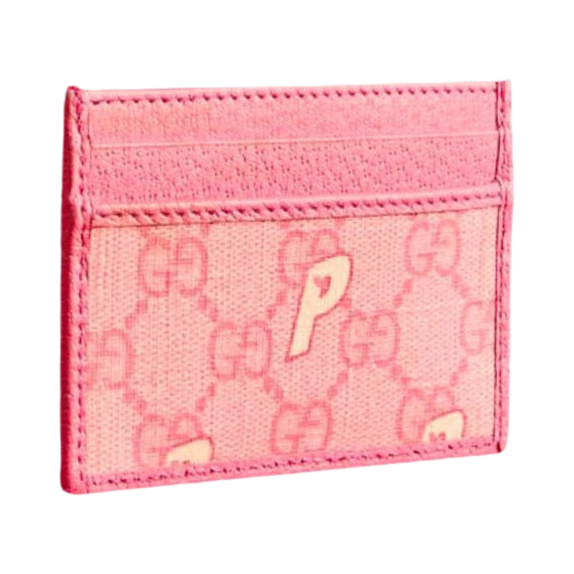 723148-FAAZK-5744 Palace x Gucci GG-P Supreme Card Case Pale Pink - 22FW