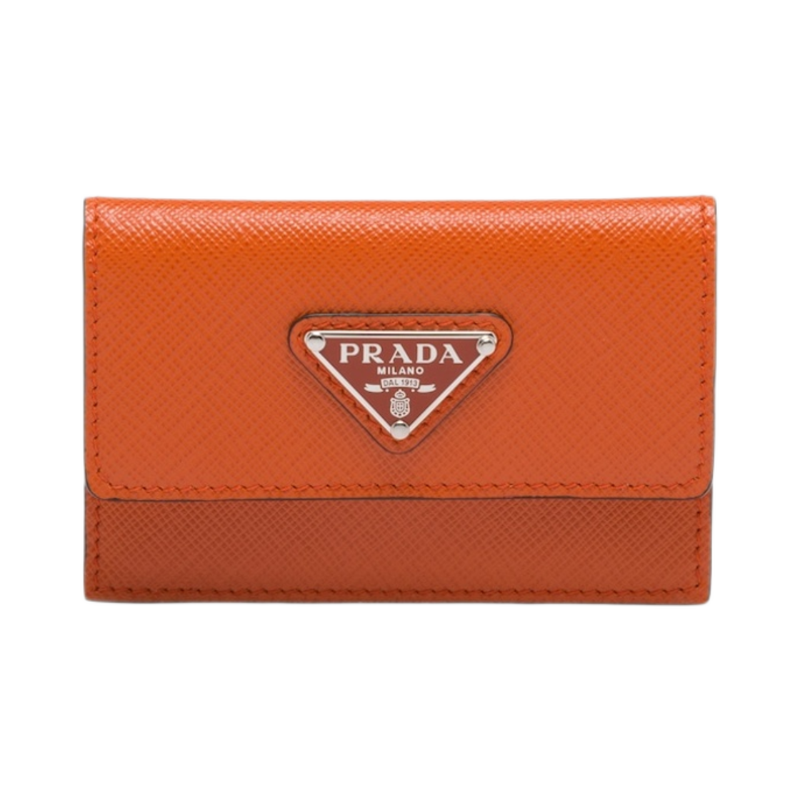 프라다 사피아노 레더 카드 홀더 파파야(Prada Saffiano Leather Card Holder Papaya) - 1