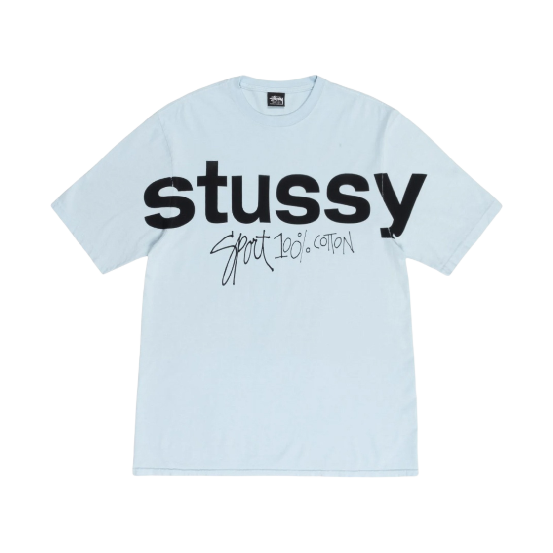 스투시 100% 피그먼트 다이드 티셔츠 스카이 블루(Stussy 100% Pigment Dyed T-Shirt Sky Blue) - 1