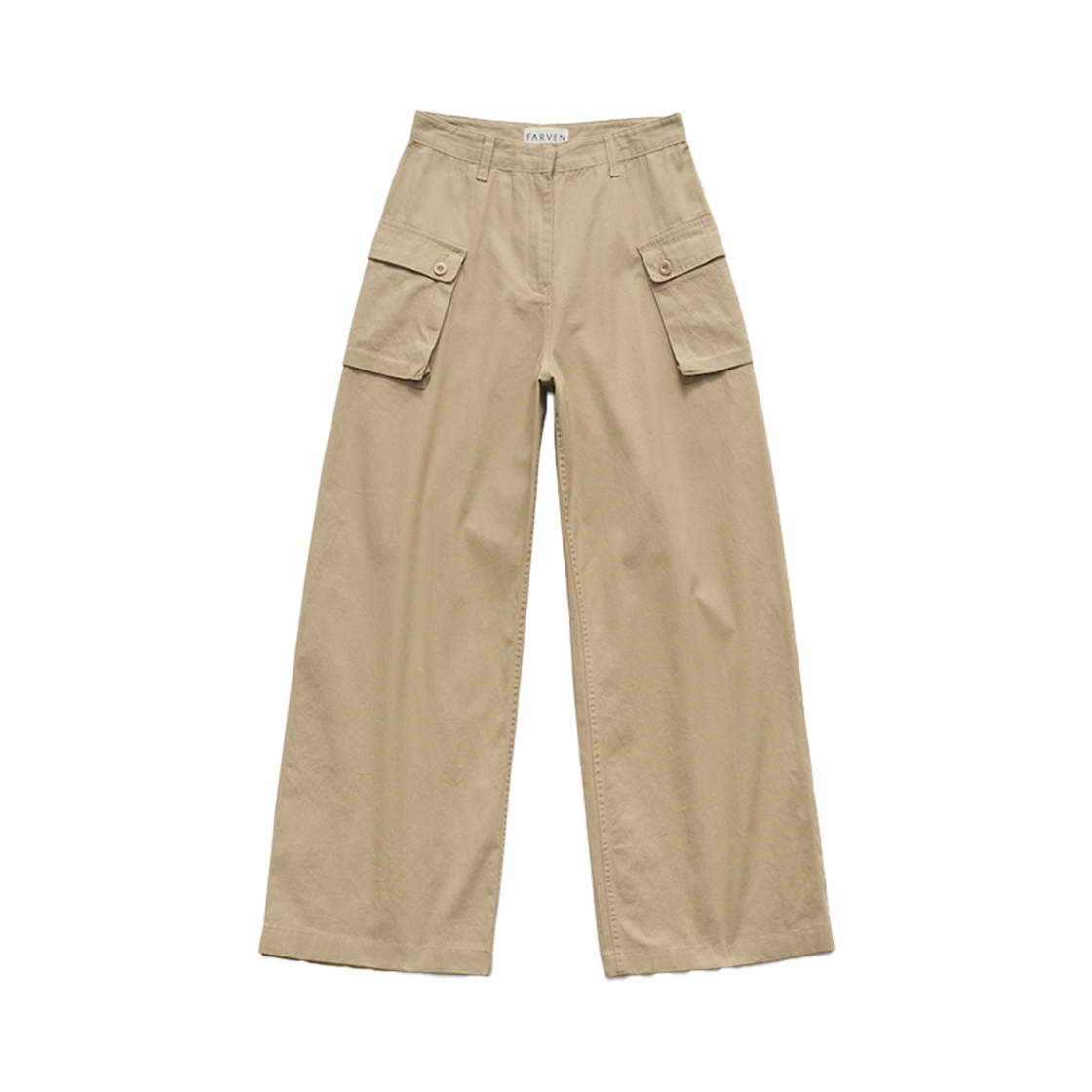 FV25A_PA05BE00 FARVEN Farmer Cotton Cargo Pants Beige