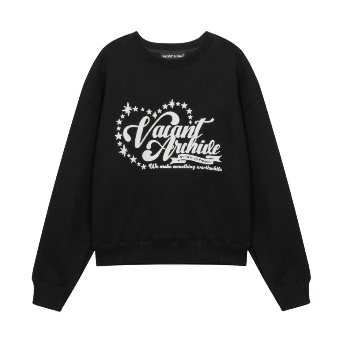 베이컨트 아카이브 유니섹스 베이컨트 로고 스웻셔츠 블랙(Vacant Archive Unisex Vacant Logo Sweat Shirt Black)