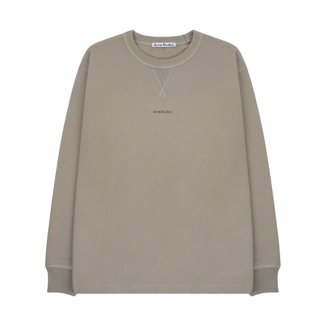 아크네 스튜디오 스탬프 로고 스웨트셔츠 오이스터 그레이(Acne Studios Stamp Logo Sweatshirt Oyster Grey) - 1