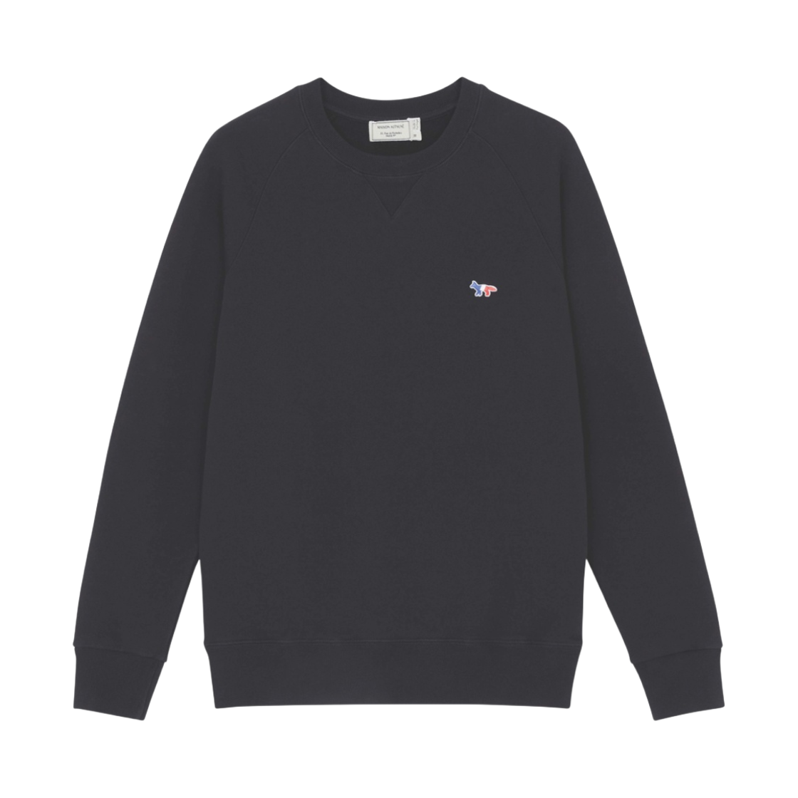 메종 키츠네 트라이컬러 폭스 패치 스웨트셔츠 블랙(Maison Kitsune Tricolor Fox Patch Sweatshirt Black) - 1