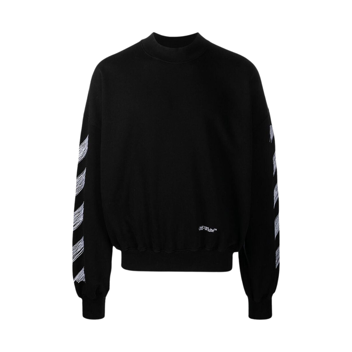 OMBA067S23FLE0041001 Off-White Scribble Diag Print Sweatshirt Black White
