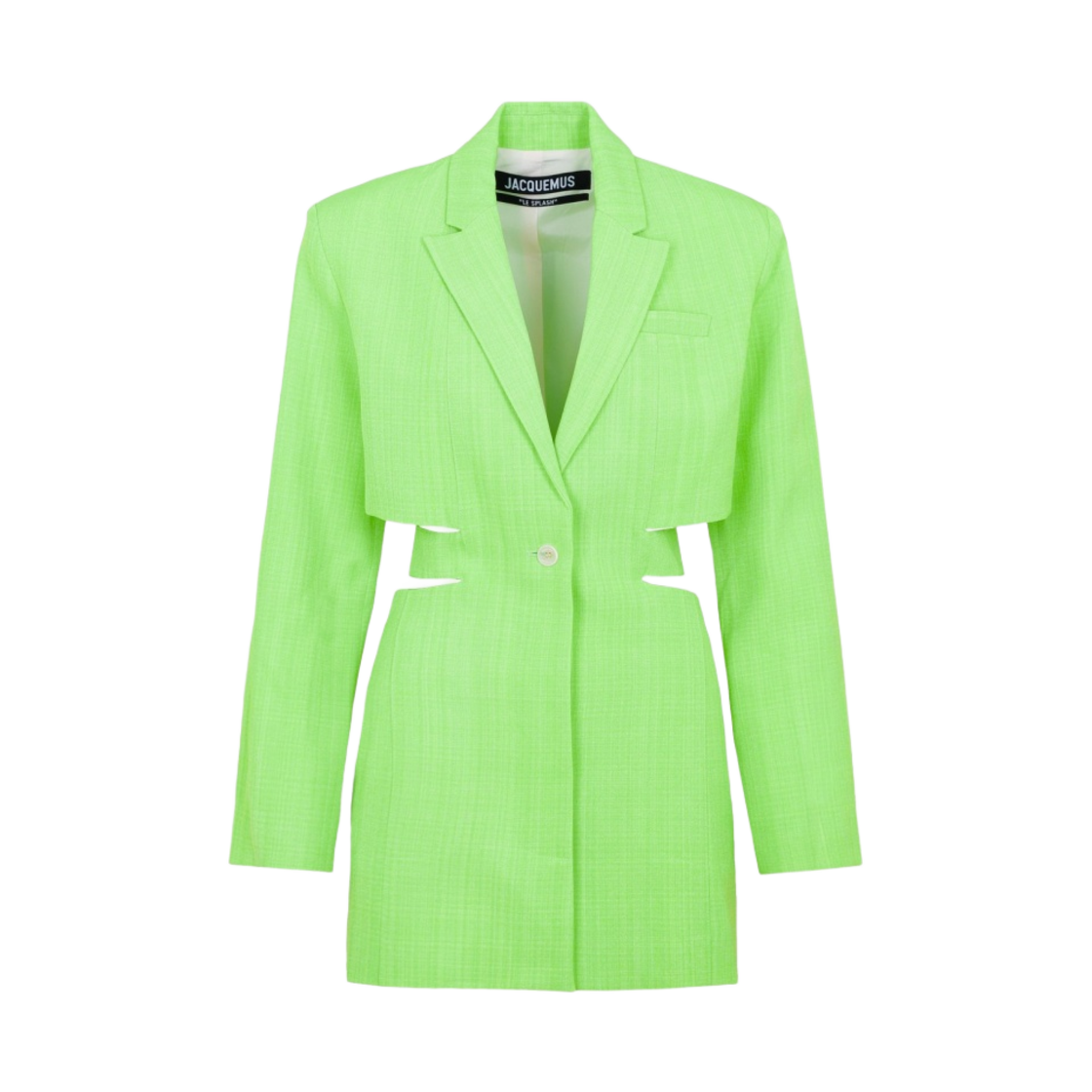 (W) 자크뮈스 바리 컷아웃 테일러드 드레스 그린((W) Jacquemus Bari Cut-Out Tailored Dress Green) - 1