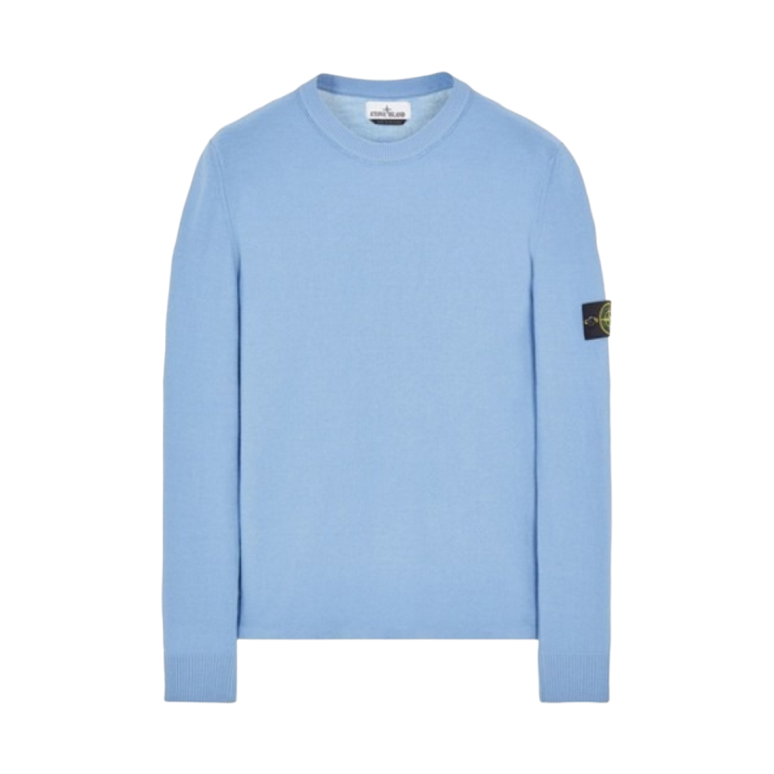 스톤 아일랜드 526A1 스트레치 울 크루넥 니트 파스텔 블루 - 22FW(Stone Island 526A1 Stretch Wool Crewneck Knit Pastel Blue - 22FW) - 1