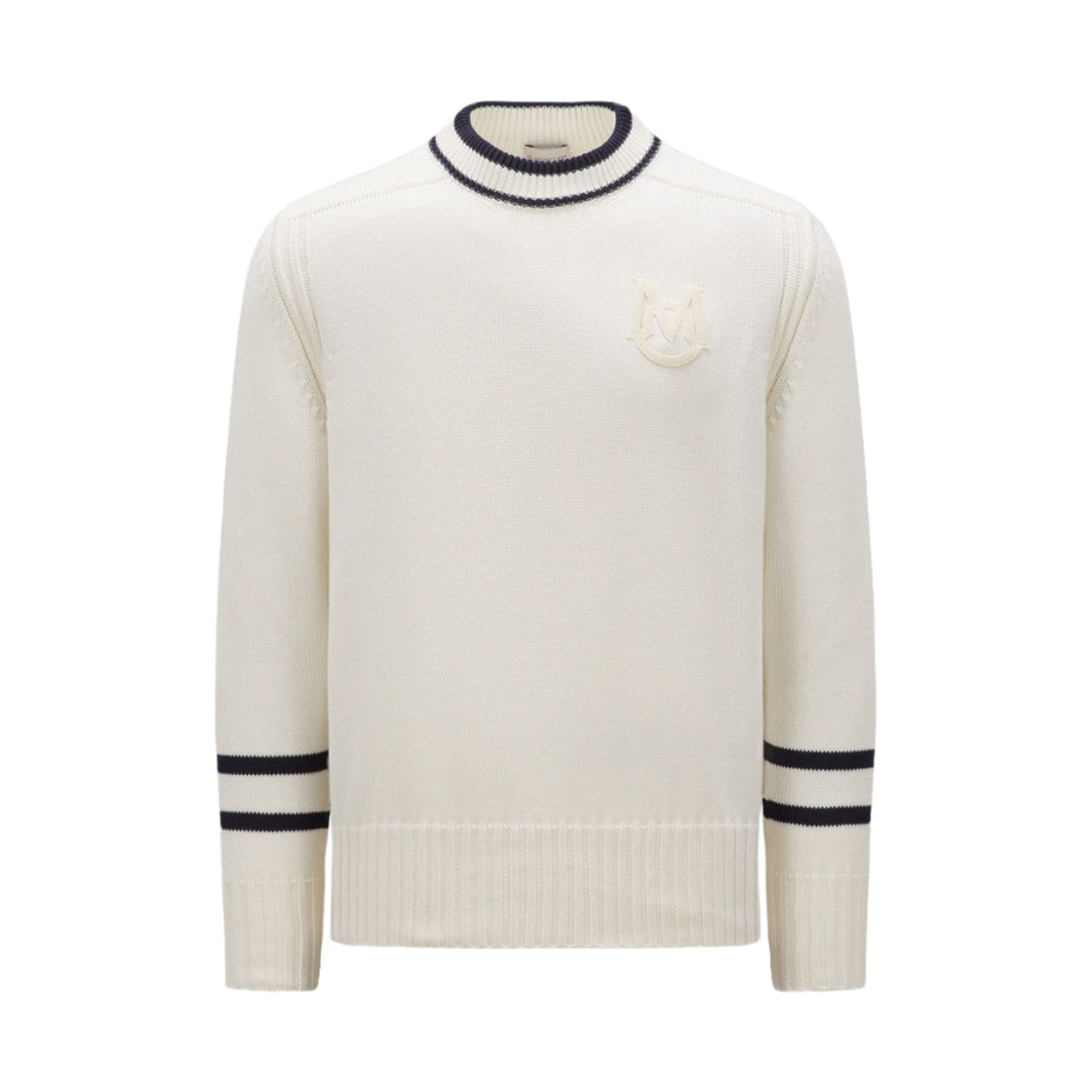 몽클레르 모노그램 코튼 점퍼 옵티컬 화이트 - 23FW(Moncler Monogram Cotton Jumper Optical White - 23FW) - 1