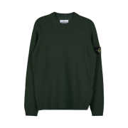 Stone Island 524A3 Lambswool Crewneck Knit Olive Green - 22FW
