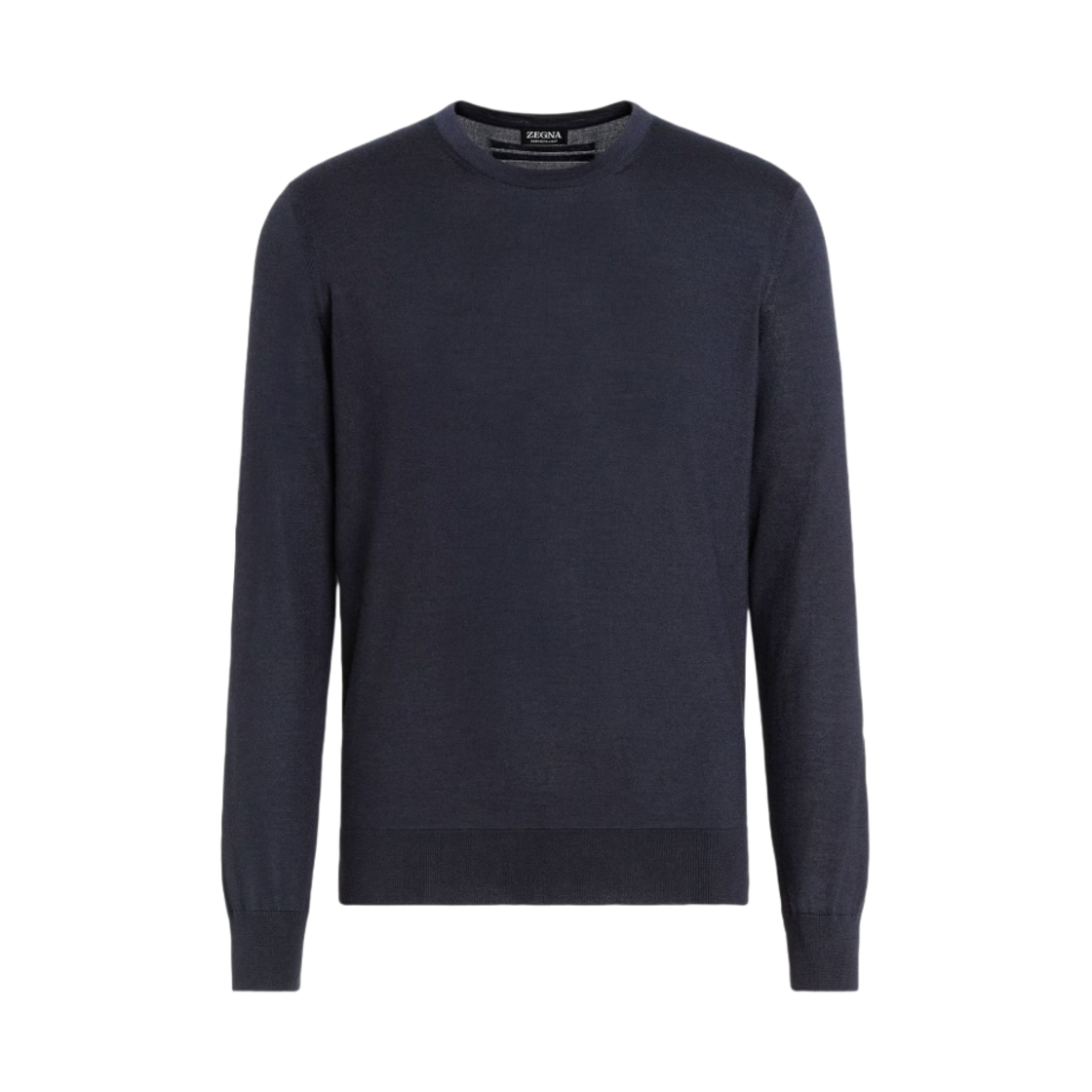E8J00-110-B98 Zegna Cashmere Crewneck Navy Blue Melange